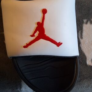 Air Jordan Slide Sandals with Red Logo